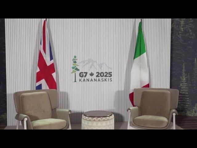 Incontro bilaterale tra Meloni e il premier del Regno Unito Starmer al G7 a Kananaskis in Canada