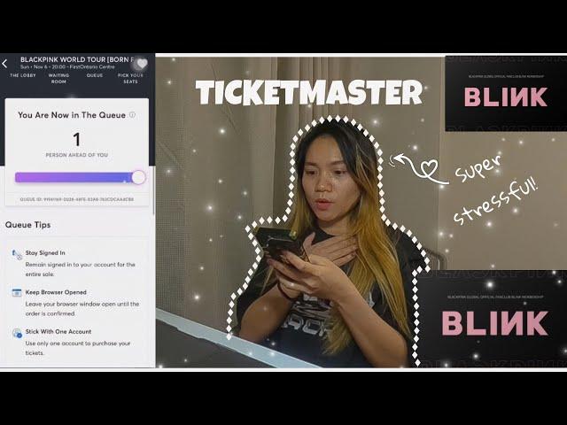 WHAT THE ACTUAL TICKETMASTER QUEUE LOOKS LIKE + PRESALE JOURNEY (BLACKPINK) | SIMPLY PEARLY