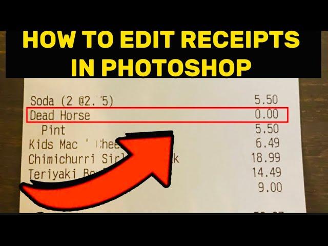 How to Edit Receipt in Photoshop 2024