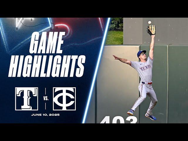 Rangers vs. Twins Game Highlights (6/10/25) | MLB Highlights
