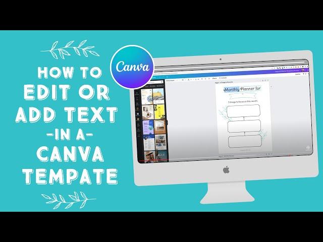 How to Edit or Add Text in a Canva Template