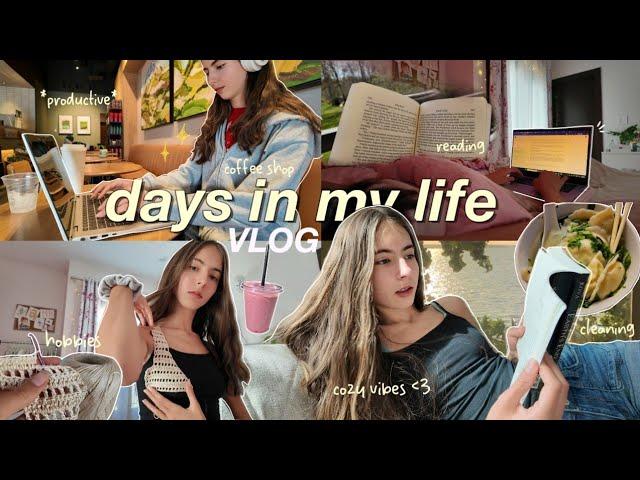 COZY + PRODUCTIVE days in my life ️ writing, books, hobbies, & cleaning