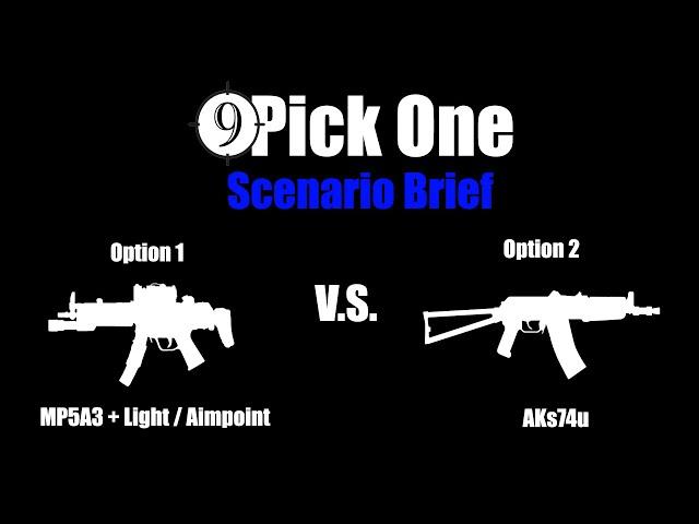 Scenario Brief [Embassy Security] MP5A3 vs. AKs74u (Pick One Ep.3)