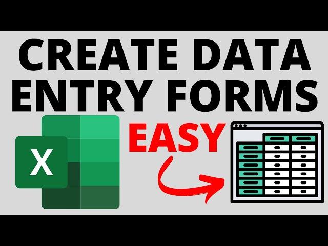 How to Create Data Entry Forms in Excel - EASY