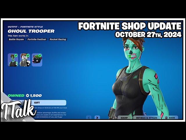 GHOUL TROOPER IS BACK! Fortnite Item Shop [October 27th, 2024] (Fortnite Chapter 5)