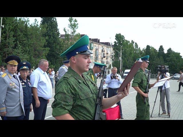 Принятие присяги военнослужащих срочной службы Пограничного управления прошло в Каспийске