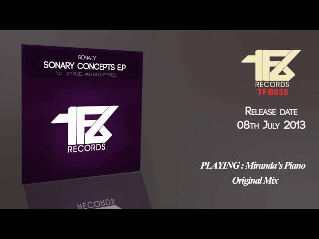 TFB035 ░ Sonary - Miranda's Piano (Original Mix) ░ TFB Records