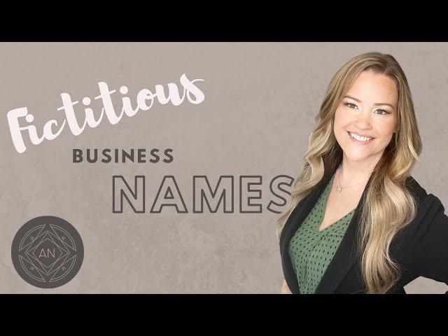 Fictitious Business Names