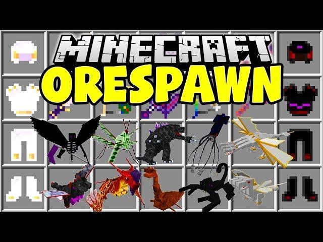 Minecraft ORESPAWN MOD | THE QUEEN, THE KRAKEN, MOBZILLA & MORE!!