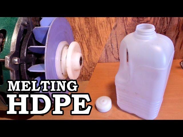 Making Plastic Rod Stock - Melting HDPE Milk Jugs