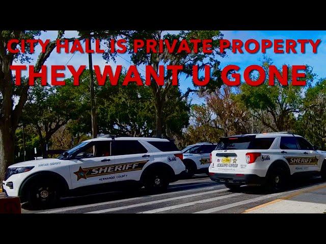 City Hall Is Private Property-They Want U Gone.