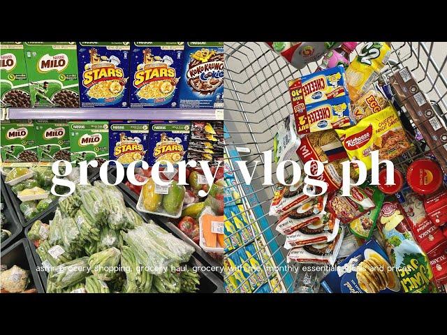 GROCERY VLOG PH  realistic grocery shopping, monthly essentials, life in MNL, asmr grocery with me