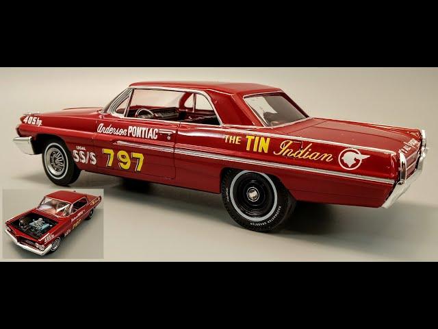 NEW PARTS! 1962 Pontiac Catalina 421 Super Stock 1/25 Scale Model Kit Build How To Assemble Paint