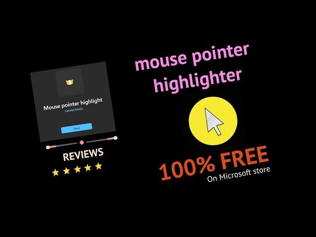 FREE mouse pointer highlighter for windows 10 | 11