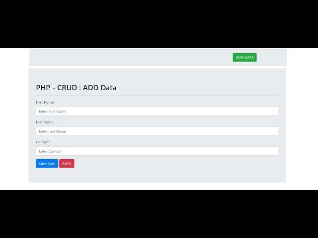 PHP-CRUD - Insert Data in PHP - Part  2/4