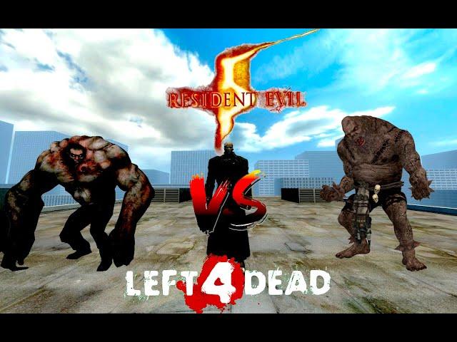 Left 4 Dead ПРОТИВ Resident Evil В Garry's Mod