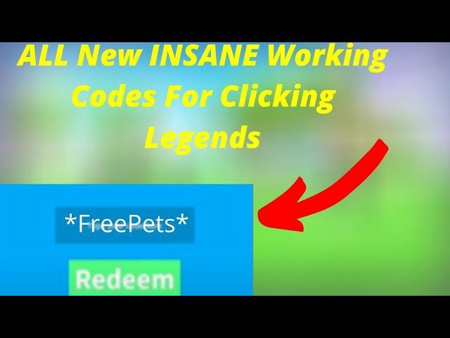 ALL New INSANE Working Codes For Clicking Legends | June 2020