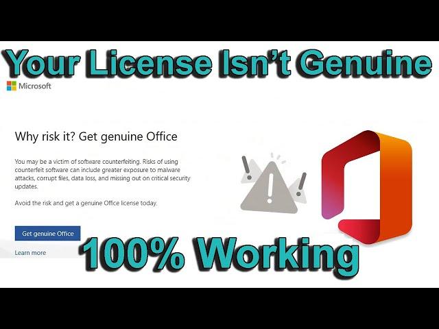 Fix Your License Isn't Genuine | You May Be A Victim Of Software Counterfeiting