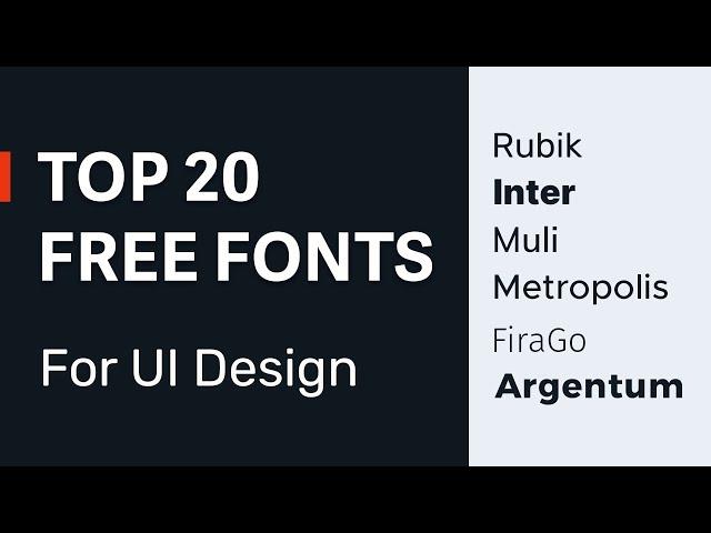 20 Best Free Fonts for UI Designers → Typefaces for User Interface Design