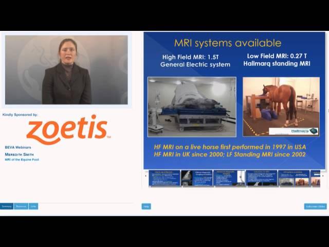 eBEVA Webinar: Meredith Smith - MRI of the equine foot