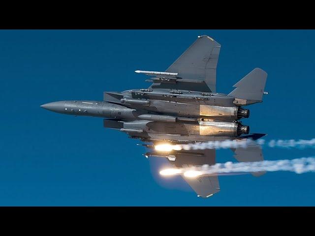 F-15 Strike eagle action in attack