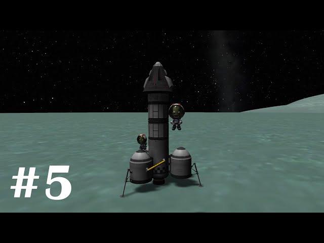 Первые полёты на Минмус. Часть #5. Kerbal Space Program на максимальном уровне сложности.