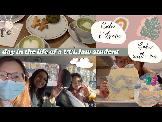day in the life of a ucl law student: what i do during my free time (cafe kitsune & baking a cake)