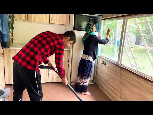 Nomadic Family Decoration Vlog: Cleaning and Tidying the Rural Cottage by Sodabeh and Mobin