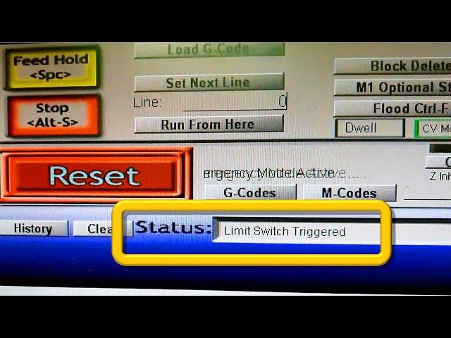 Станок заскочил на концевик! Status: Limit Switch Triggered в Mach3. Фрезерный ЧПУ | CNC router