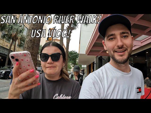 Brits Visit San Antonio Riverwalk for the first time! WOW! USA VLOG!