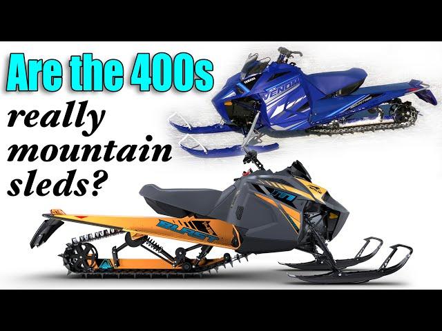 the SNOWEST show: Are they 400cc mountain sleds? Arctic Cat Blast M & Yamaha SX Venom Mountain