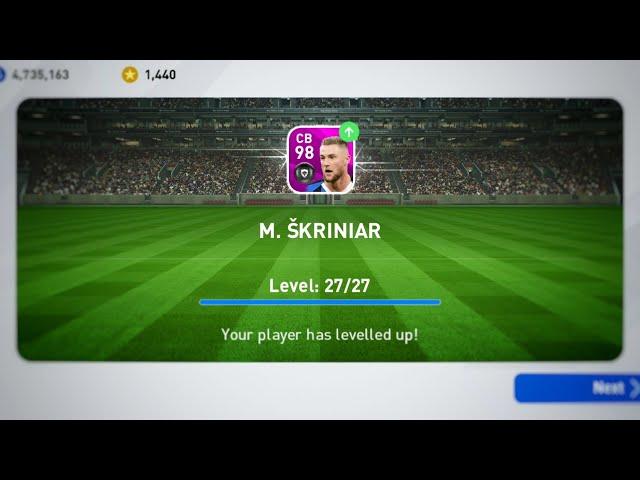 Training Milan Skriniar Upto His Max Level ! 98 Rated CB | Pes2020.