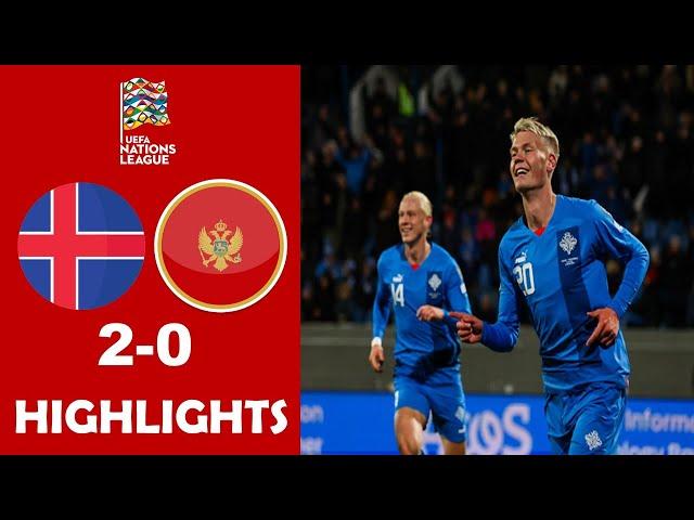 Iceland vs Montenegro 2-0 Highlights Goals - Nations League 2024