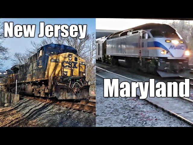 MARC Train In Maryland, CSX In New Jersey