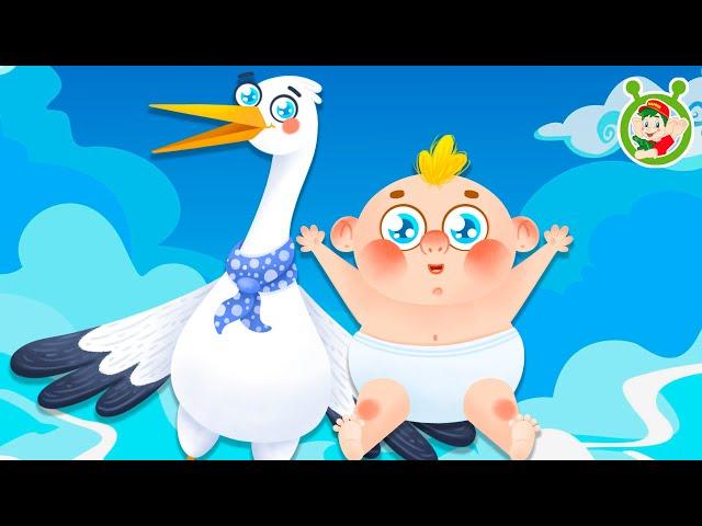 МАЛЫШ И АИСТ  МУЛЬТиВАРИК ТВ  ДОБРЫЕ ПЕСЕНКИ МУЛЬТИКИ ДЛЯ МАЛЫШЕЙ 0+