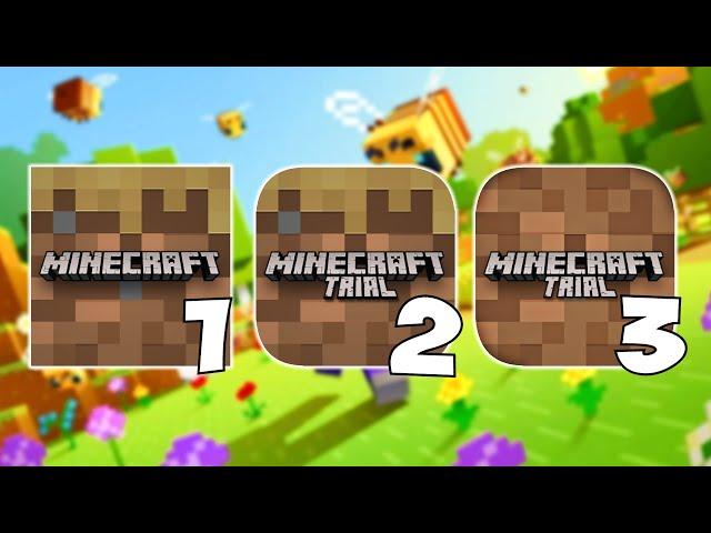 Minecraft Trial 1 VS Minecraft Trial 2 VS Minecraft Trial 3 - Which Version Is BETTER!!