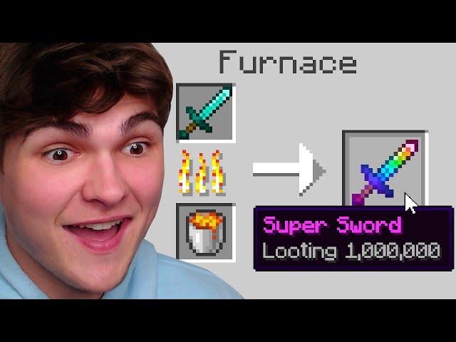 Minecraft, But Smelting Enchants Level 1,000,000...