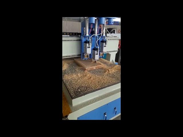 China 4x8 Size CNC Router with Multi spindles for sale by TechPro cnc