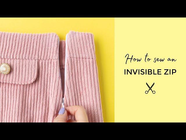 How to sew an invisible zip