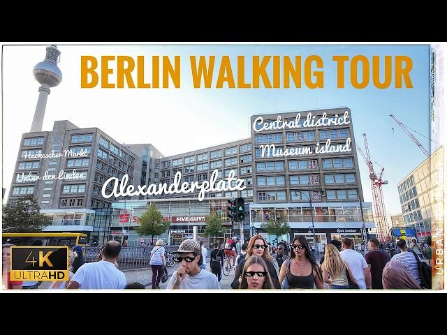 Berlin Central District - Summer 2024 Walking Tour at Alexanderplatz & Museum Island in 4K | HFR