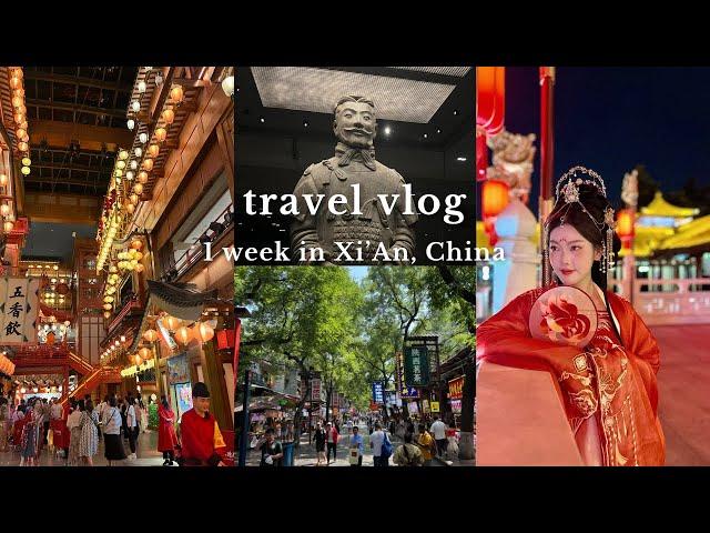 China travel vlog 2024 | 1 week in Xi'An, China | Terracotta Army, Museum, Hanfu Photoshoot, & more