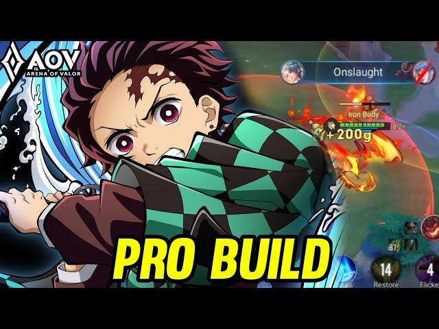 AOV : TANJIRO GAMEPLAY | PRO BUILD - ARENA OF VALOR LIÊNQUÂNMOBILE ROV