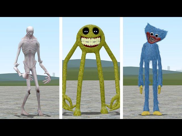 PLAYING AS SCP 096 VS HUGGY WUGGY VS ROBLOX INNYUME SMILEY NEXTBOT in Garry's Mod!