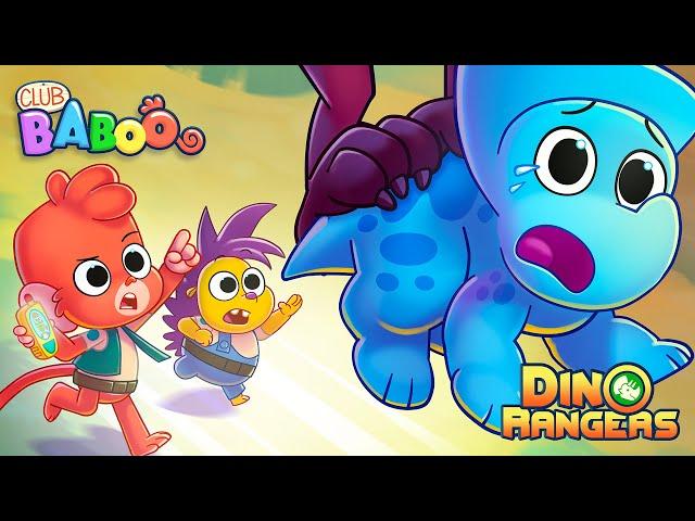 DINO RANGERS Save a TRICERATOPS Pup | Club Baboo | 1 HOUR Dinosaur Mission | Scary Pterodactyl