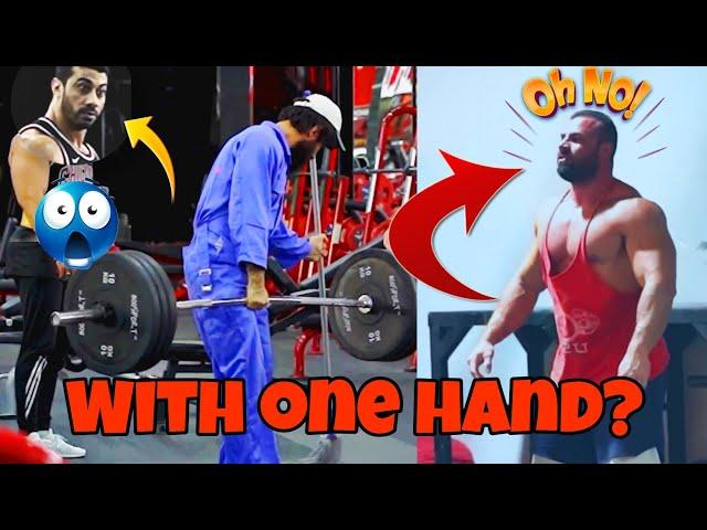 TOP one hand Lifting reaction!Anatoly gym prank