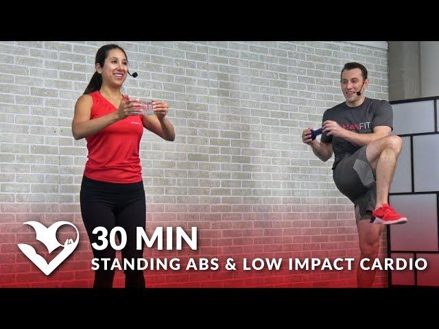 30 Min Standing Abs & Low Impact Cardio Workout at Home - 30 Minute Cardio for Beginners Ab Workouts