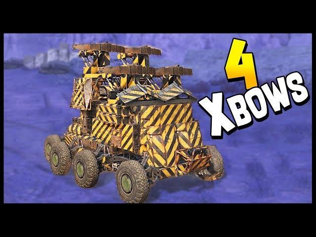 Crossout - QUAD CROSSBOW BUILD & MASSIVE 5 DRONE MILITARY BUILD - Crossout Gameplay