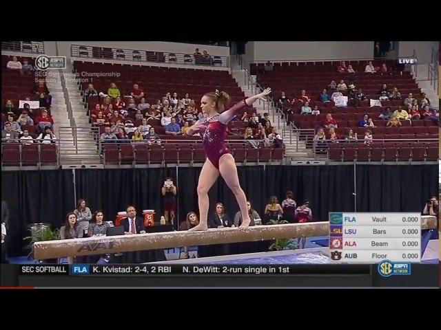Keely McNeer (Alabama) 2016 Beam SEC Championships 9.9