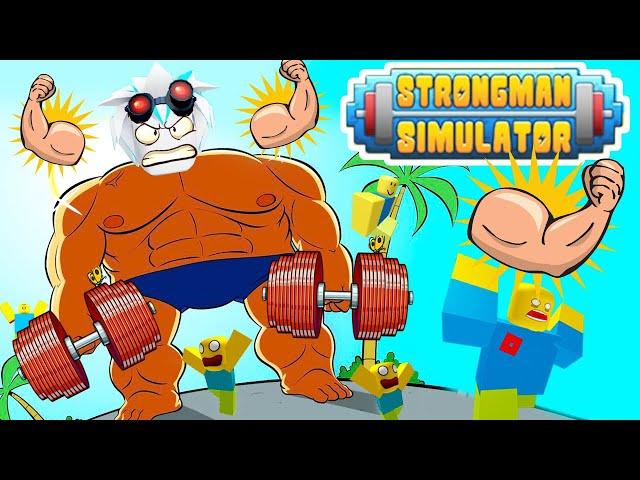 СТРОНГМЕН ЧИТЕР ПРОКАЧАЛ С 0 ДО 25,000,000 ЭНЕРГИИ ЗА МИНУТУ!  ROBLOX Strongman Simulator