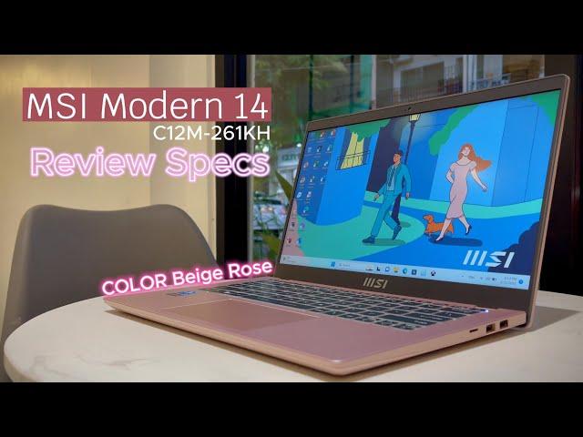 MSI Modern 14 C12M Reviews Specs, Intel 13th Gen, Color Beige Rose #laptop #modern  #msilaptop #C12M